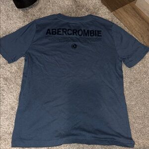 Abercrombie & Fitch Navy Blue Short Sleeve Tee with Back Logo